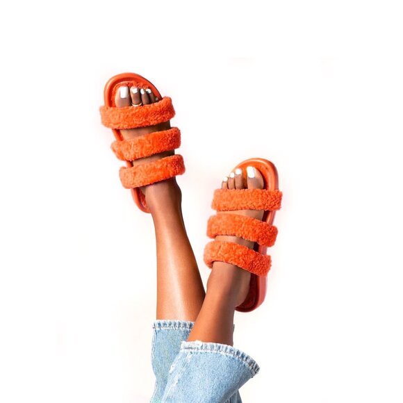 CHARLOTTE STONE Sandals Pimento 'Dolly' Puff SANDALS Womens Size 9 - Picture 1 of 10